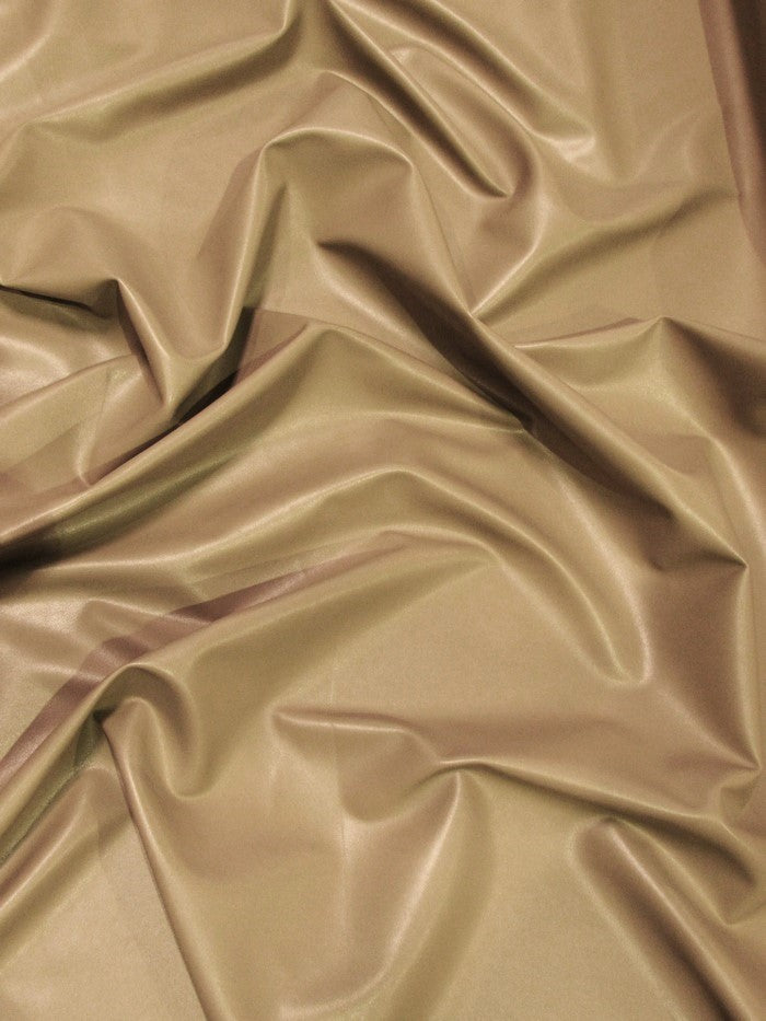 Solid Two Way Stretch Spandex Costume Dance Vinyl Fabric / Mocha / Sold By The Yard