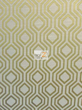 Santana Geometric Diamond Upholstery Fabric / Gold / Sold By The Yard