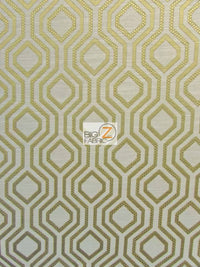 Santana Geometric Diamond Upholstery Fabric / Gold / Sold By The Yard