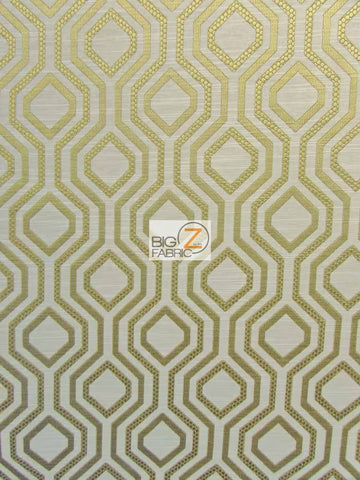 Santana Geometric Diamond Upholstery Fabric / Gold / Sold By The Yard