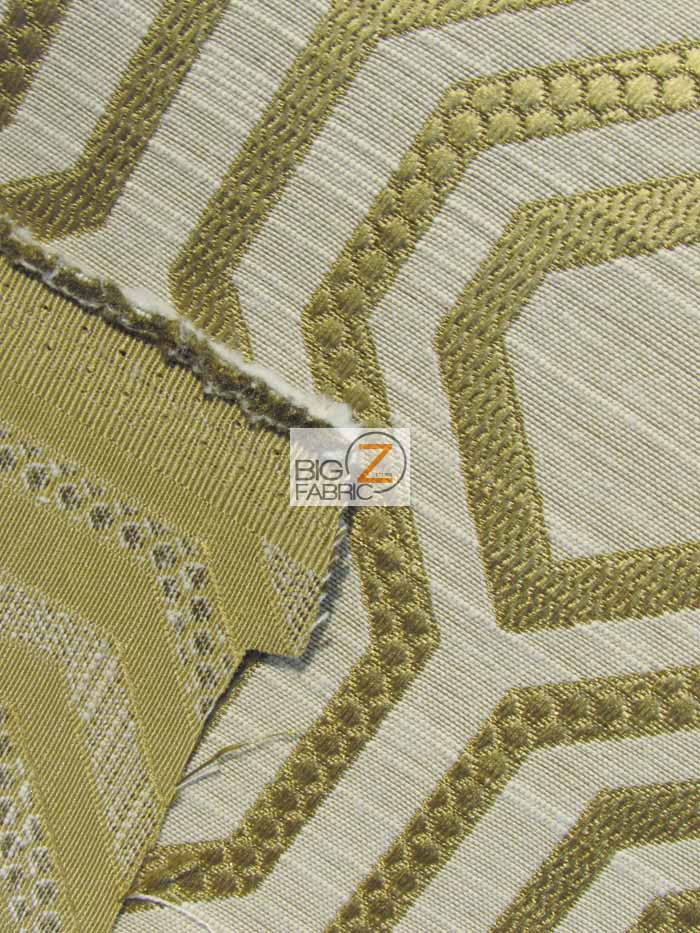 Santana Geometric Diamond Upholstery Fabric / Gold / Sold By The Yard - 0