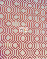 Santana Geometric Diamond Upholstery Fabric / Ruby / Sold By The Yard