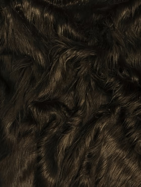 Brown Solid Gorilla Animal Long Pile Faux Fur Fabric / Sold By The Yard