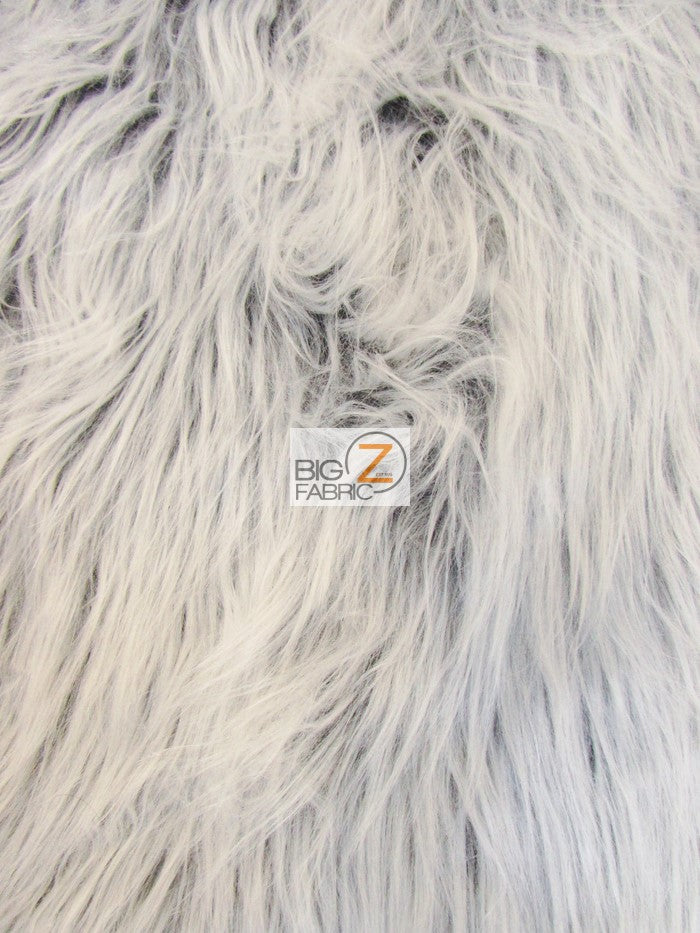 Grey Frost Solid Gorilla Animal Long Pile Fabric / Sold By The Yard - 0