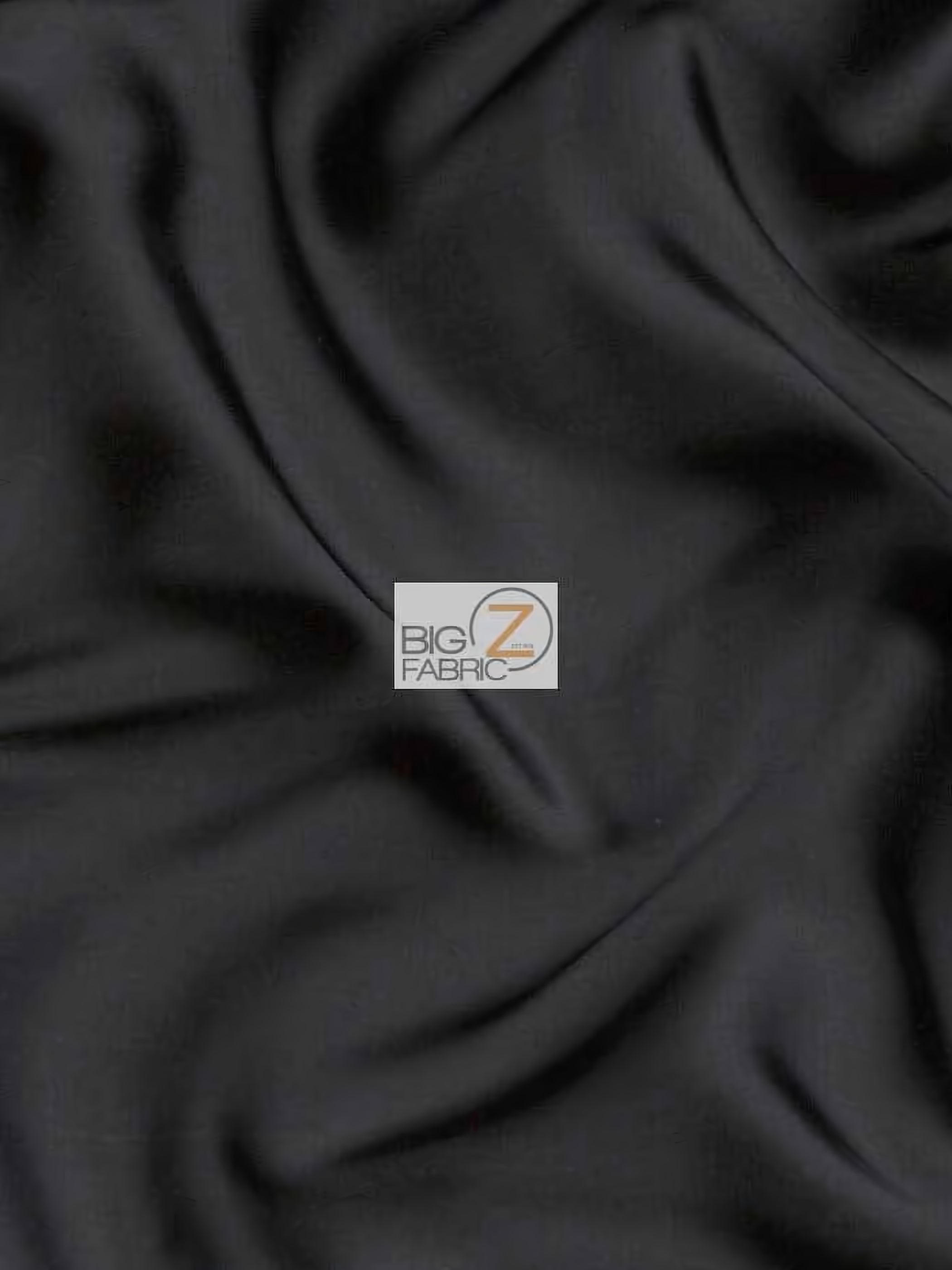 Super Heavy Solid Japanese Satin Fabric / Black / Sold By The Yard