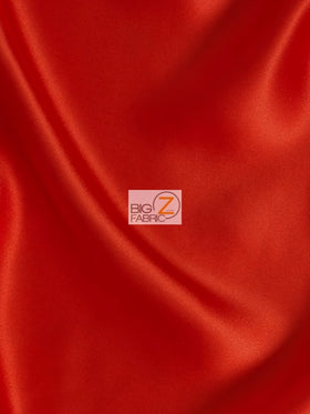 Super Heavy Solid Japanese Satin Fabric / Red / Sold By The Yard