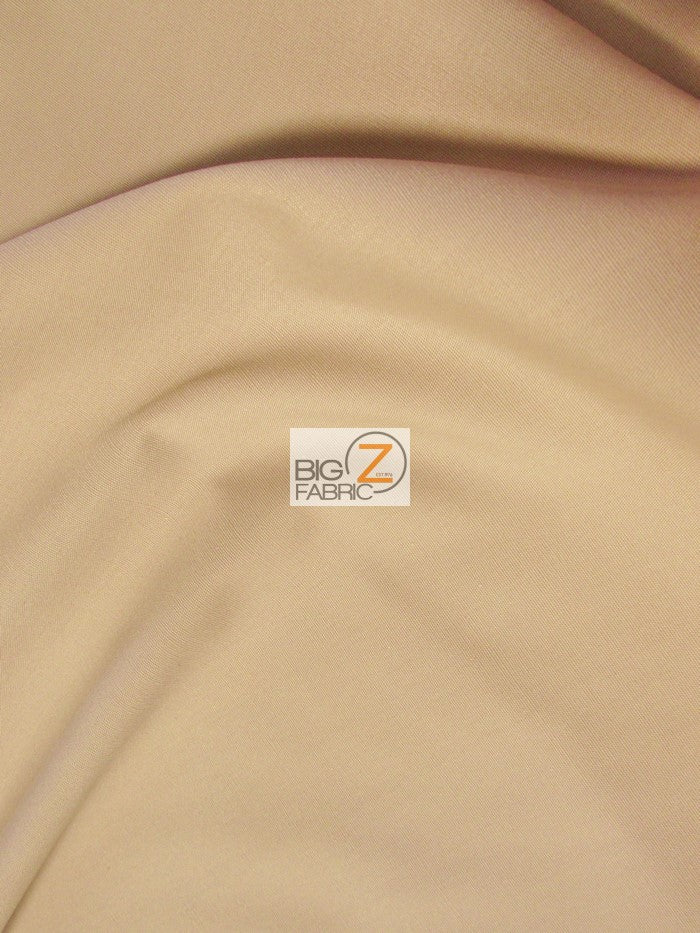Poly Cotton Fabric Solid Heavyweight Uniform / Sand / Sold By The Yard