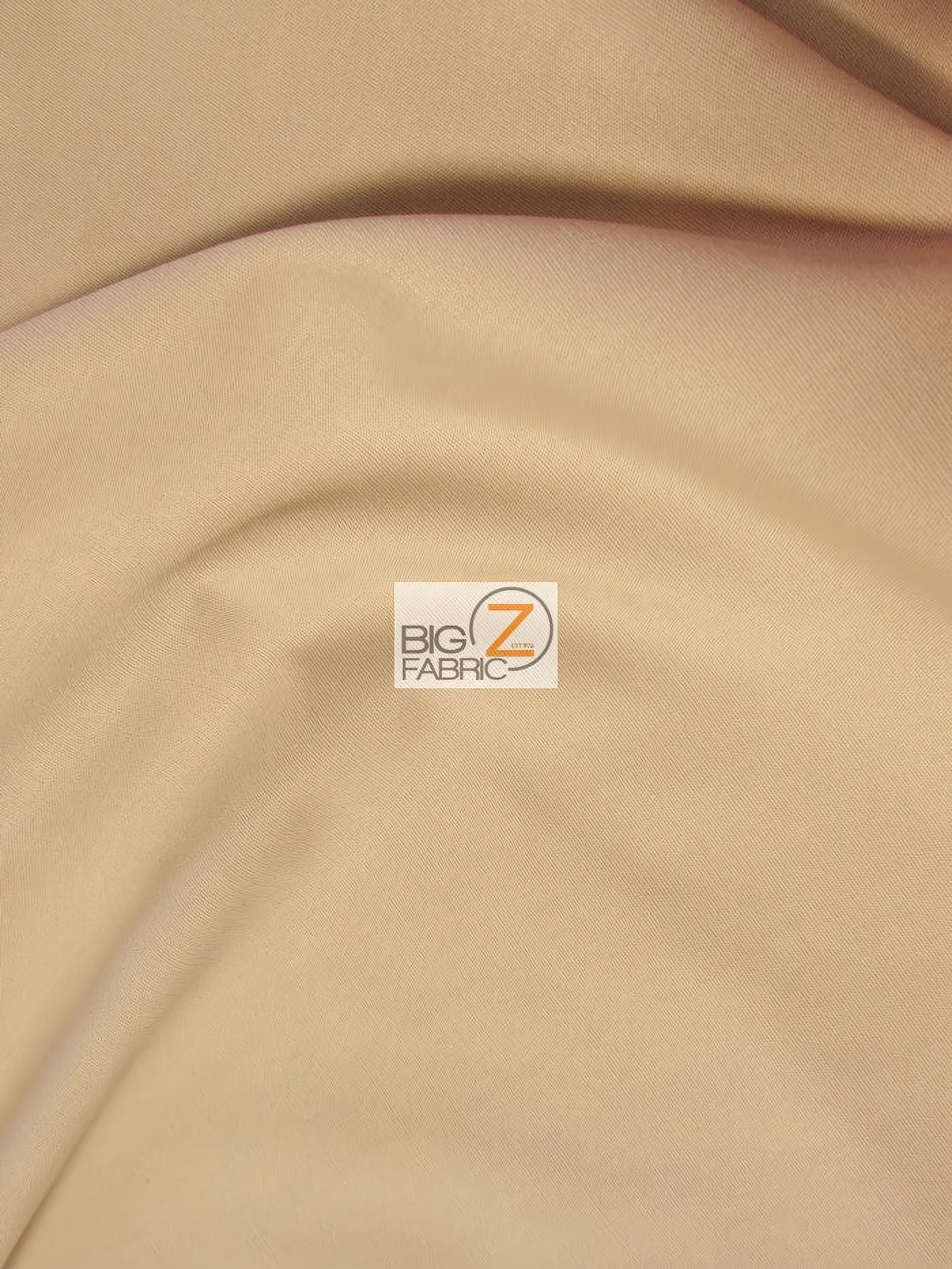 Poly Cotton Fabric Solid Heavyweight Uniform / Sand / Sold By The Yard