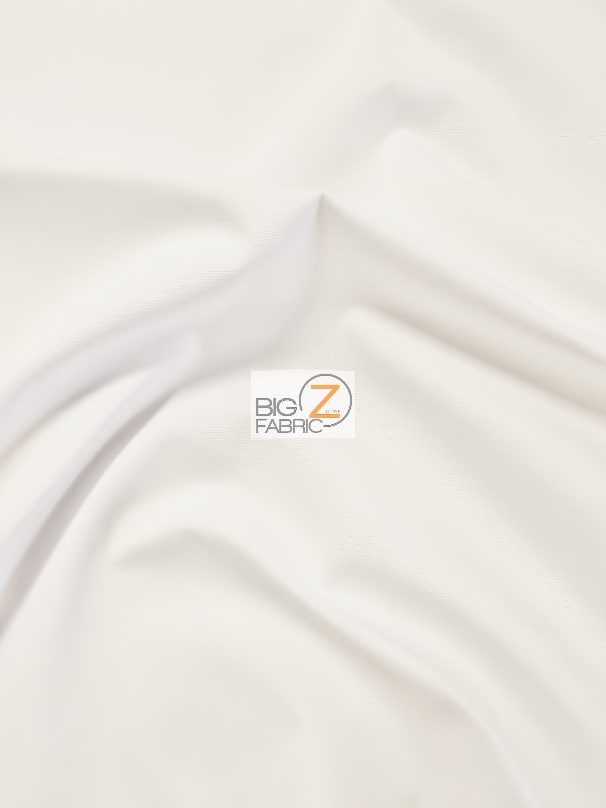 Poly Cotton Fabric Solid Heavyweight Uniform / White / Sold By The Yard