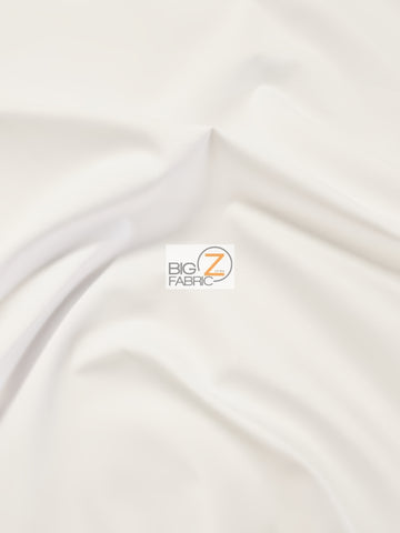 Poly Cotton Fabric Solid Heavyweight Uniform / White / Sold By The Yard