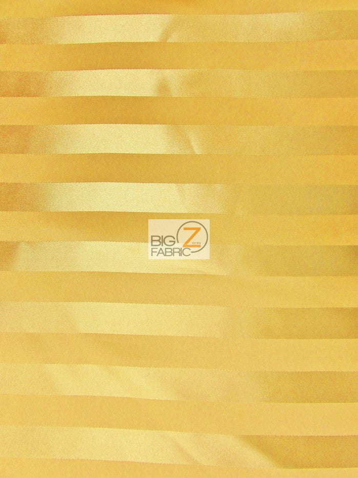 Stripe Jacquard Bridal Satin Fabric / Gold / Sold By The Yard
