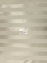 Stripe Jacquard Bridal Satin Fabric / Sold By The Yard