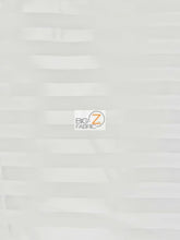 Stripe Jacquard Bridal Satin Fabric / Sold By The Yard