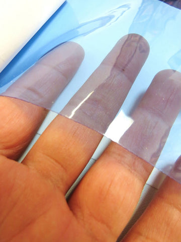 Sky Blue (12 Gauge) Tinted Plastic Vinyl Fabric / Sold By The Yard - 0