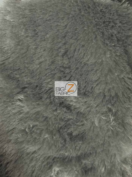 Charcoal Minky Shaggy Baby Soft Fabric by the Yard | Big Z Fabric