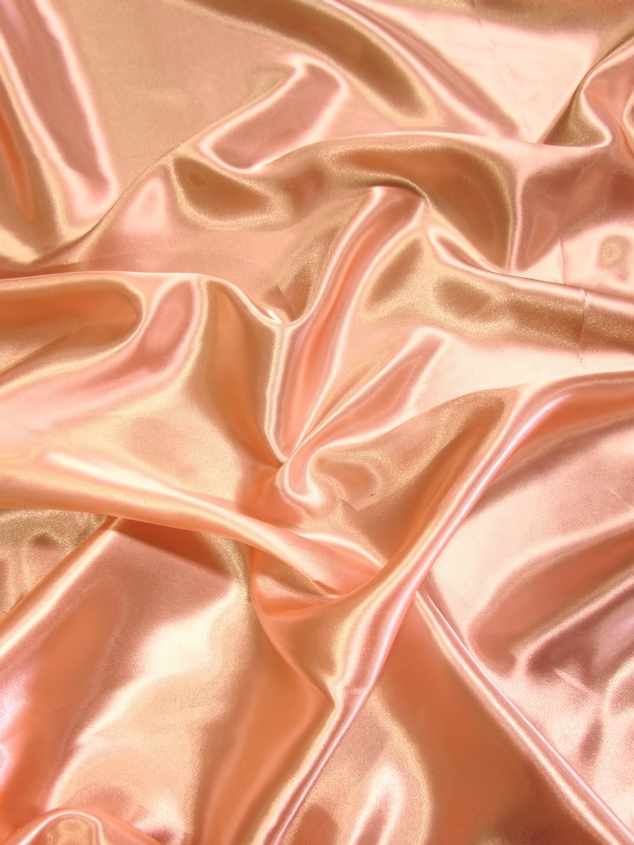 Solid Medium Weight Shiny Satin Fabric / Peach