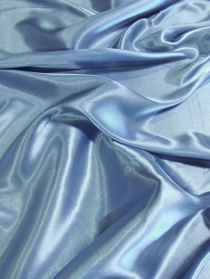 Solid Medium Weight Shiny Satin Fabric / Periwinkle / Sold By The Yard