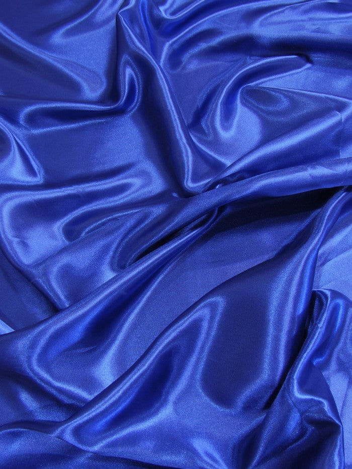 Solid Medium Weight Shiny Satin Fabric / Royal Blue