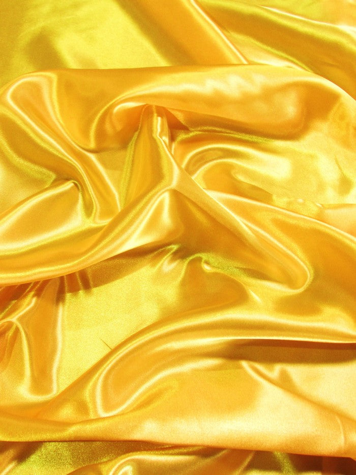 Solid Medium Weight Shiny Satin Fabric / Yellow