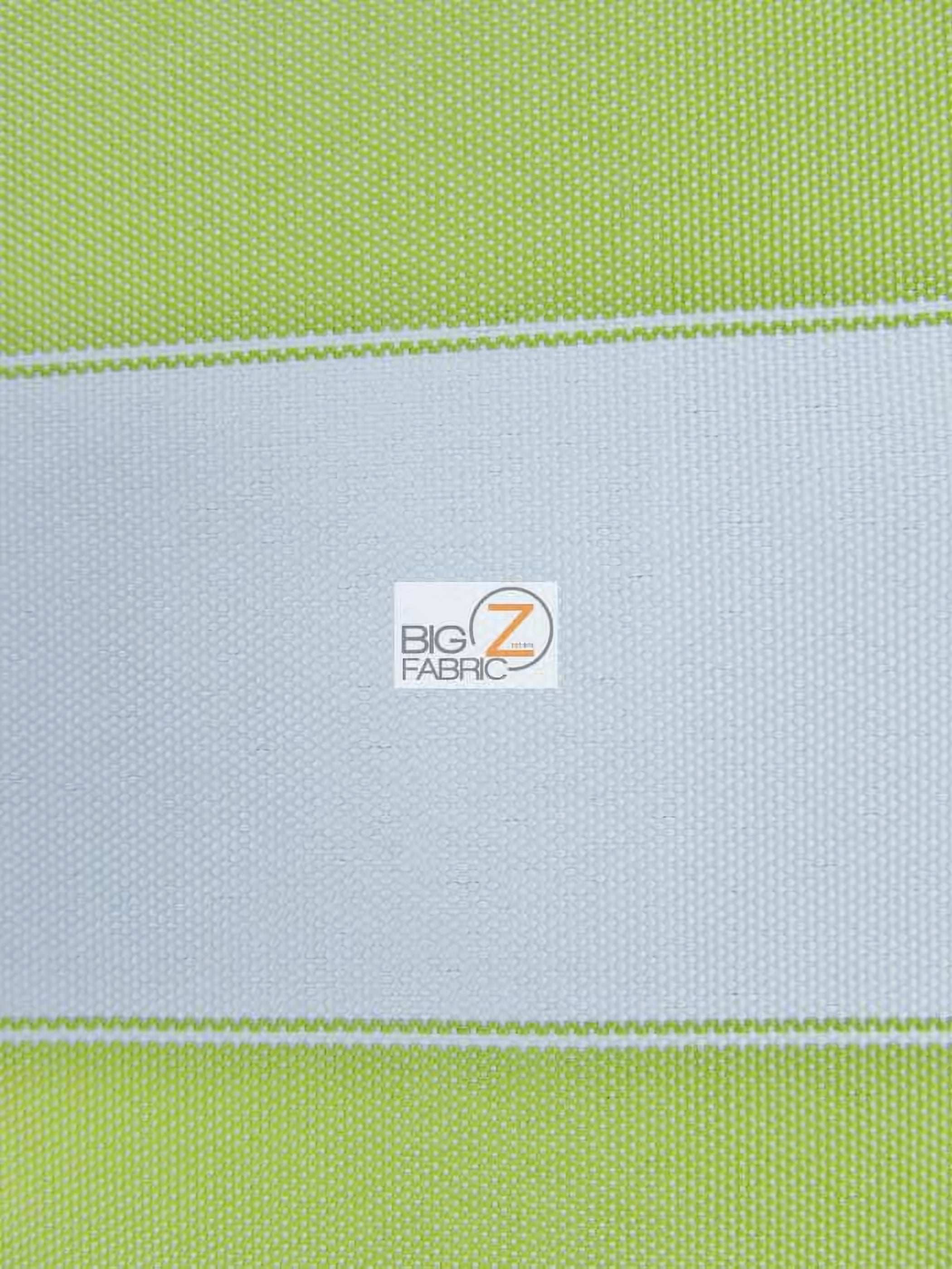 2 Tone Stripe Deck Canvas Outdoor Waterproof Fabric / Lime/White / Sold By The Yard Closeout!!!