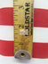 Poly Cotton 1 Inch Stripe Fabric  / Black/Red / Sold By The Yard