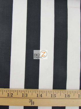 Poly Cotton 1 Inch Stripe Fabric  / Purple/Yellow / Sold By The Yard - 0