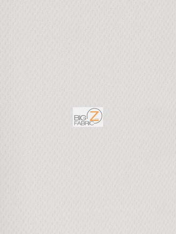 Sports Mesh Activewear Jersey Spandex Fabric / White / Sold By The Yard