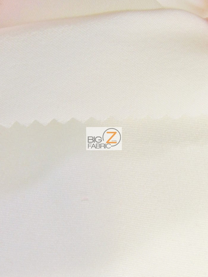 Solid Poly Spandex Satin Fabric / Ivory / Sold By The Yard - 0