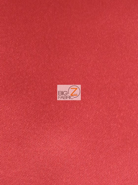 Solid Poly Spandex Satin Fabric / Tomato / Sold By The Yard Closeout!!!