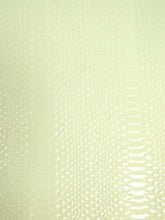 Natural Ivory Shiny 3D Serpent Snake Embossed Vinyl Fabric / Sold by the Yard