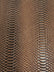 Southern Brown Shiny 3D Serpent Snake Embossed Vinyl Fabric / Sold by the Yard
