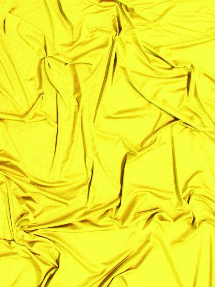 Solid Stretch Spandex Costume Nylon Fabric / Neon Yellow / Sold By The Yard