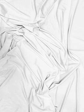 Solid Stretch Spandex Costume Nylon Fabric / White / Sold By The Yard