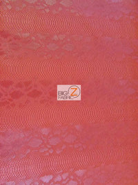 Viper Sopythana Embossed Snake Skin Vinyl Leather Fabric / Lipstick Red / By The Roll - 30 Yards