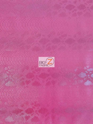 Tropic Fuchsia Viper Sopythana Embossed Snake Skin Vinyl Leather Fabric / Sold By The Yard