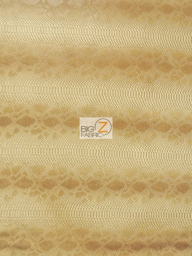 Viper Sopythana Embossed Snake Skin Vinyl Leather Fabric / Western Brown / By The Roll - 30 Yards