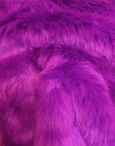 Short Shag Faux Fur Fabric / Grape / EcoShag 15 Yard Bolt-1