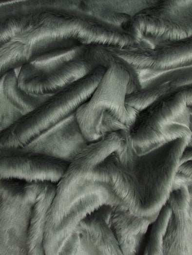 Short Shag Faux Fur Fabric / Gray / Sold By The Yard