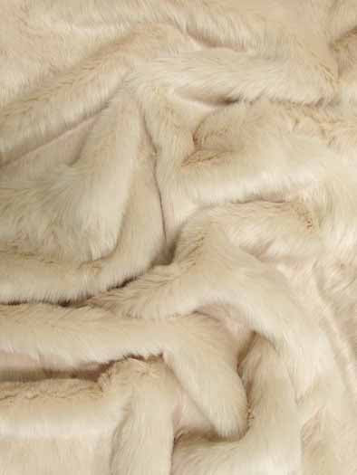 Short Shag Faux Fur Fabric / Latte / Sold By The Yard