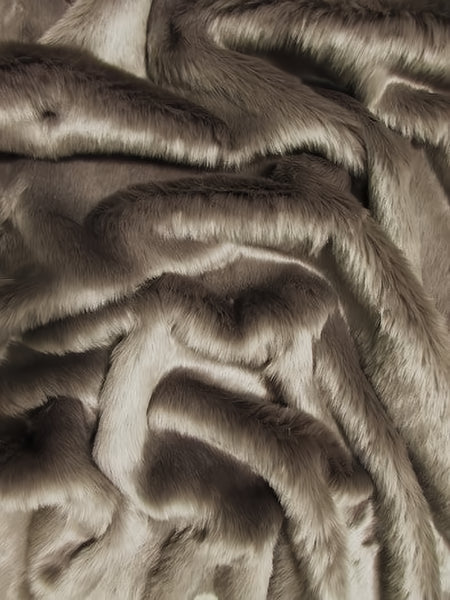 Short Shag Faux Fur Fabric Pewter by the Yard | Big Z Fabric
