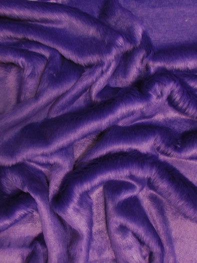 Short Shag Faux Fur Fabric / Purple / Sold By The Yard