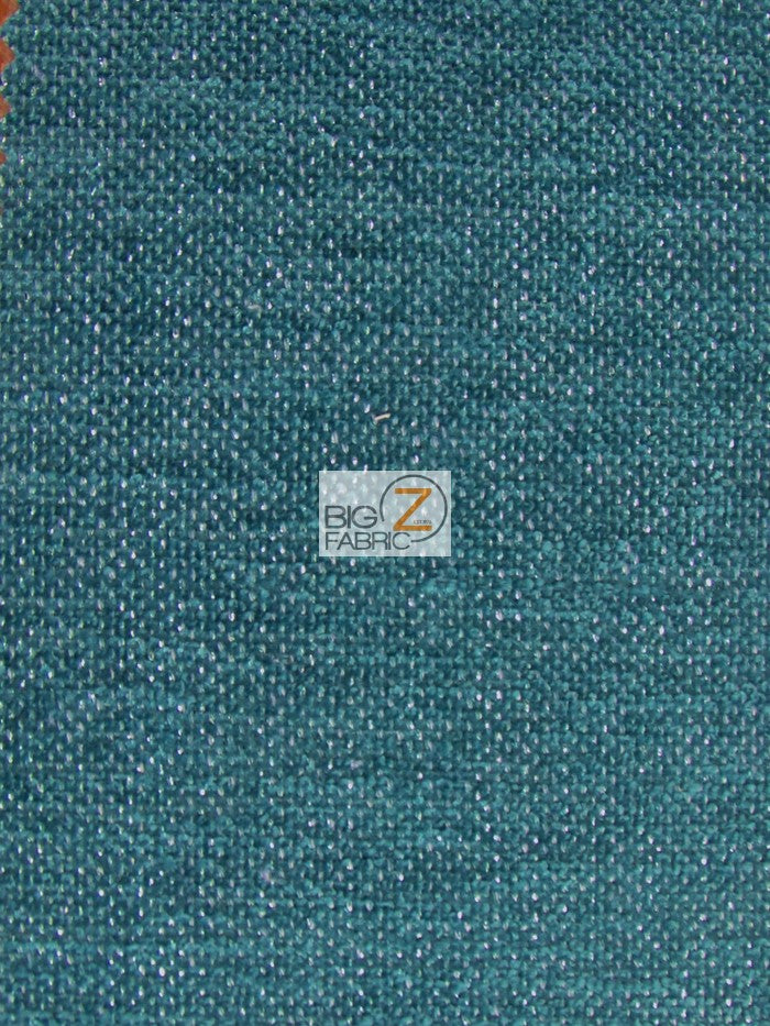 Sparkle Trend Chenille Upholstery Fabric / Aqua / Sold By The Yard