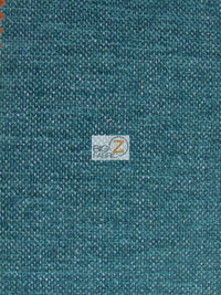 Sparkle Trend Chenille Upholstery Fabric / Aqua / Sold By The Yard
