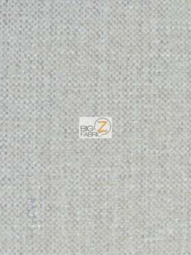Sparkle Trend Chenille Upholstery Fabric / Natural / Sold By The Yard