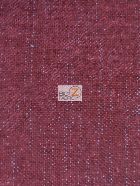 Sparkle Trend Chenille Upholstery Fabric / Red / Sold By The Yard