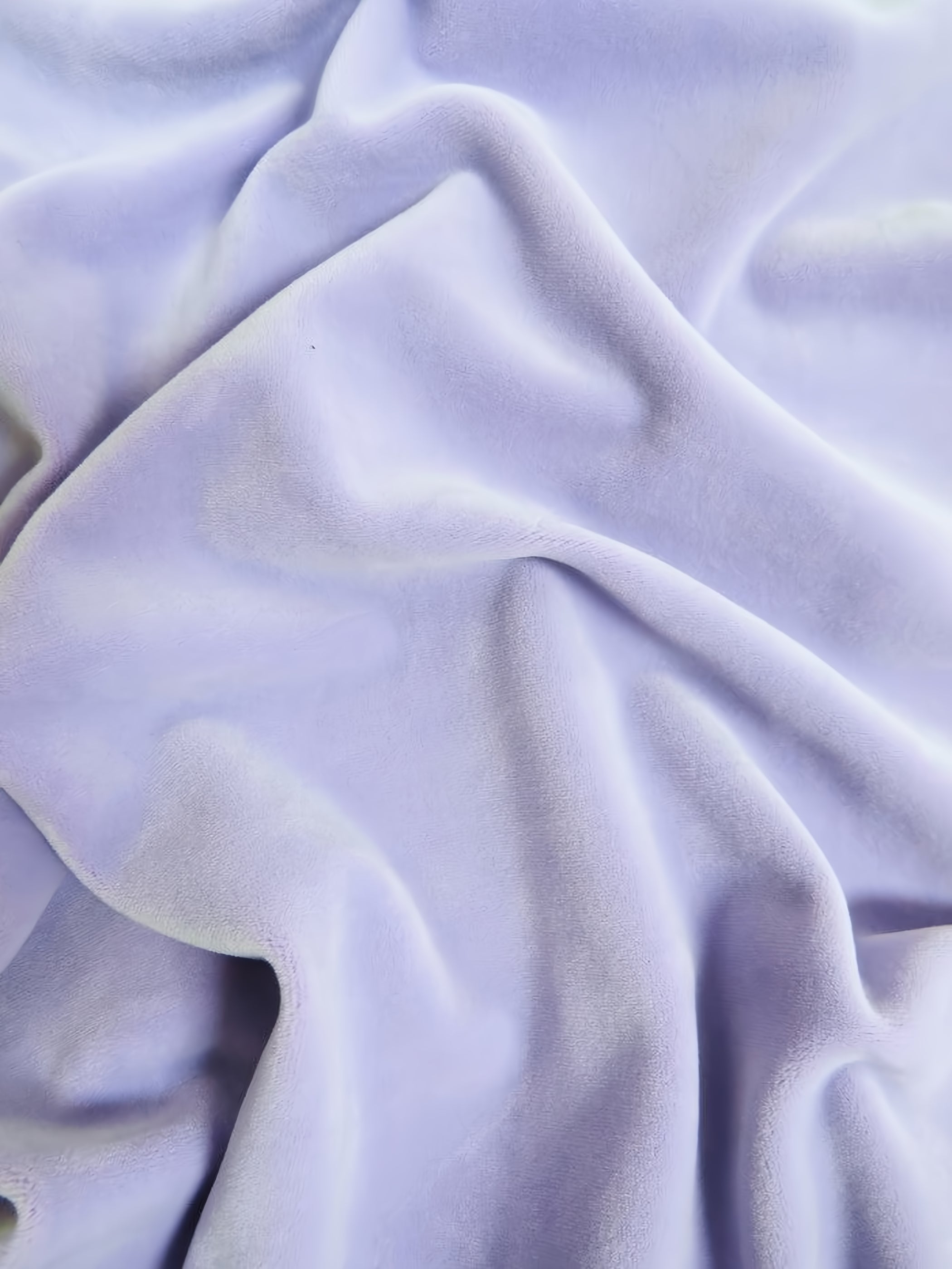 Soft Solid Lavender Stretch Mochi Plush Minky Soft Solid Fabric by the Yard by the ...