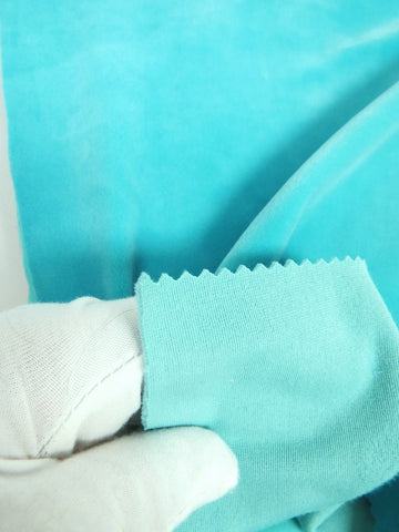 Black Stretch Mochi Plush Minky with ColorLast / Soft Solid Fabric by the Yard (Second Quality Goods) - 0