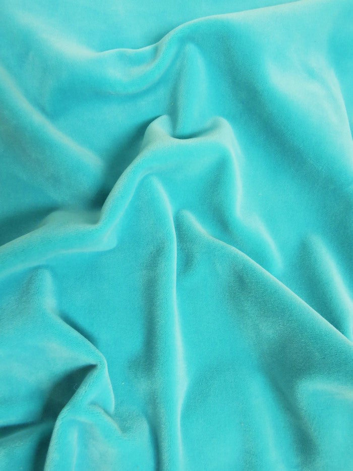 Turquoise Stretch Mochi Plush Minky / Soft Solid Fabric by the Yard