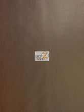 Solid Soft Faux Fake Leather Vinyl Fabric / Brown / By The Roll - 30 Yards