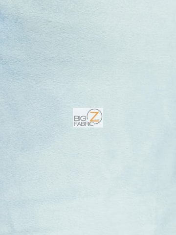 Sky Blue Velboa Solid Short Pile Fabric / Sold By The Yard